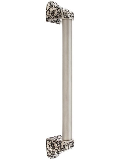 12 inch Ginkgo Leaf Appliance Pull With Smooth Bar in Satin Nickel.